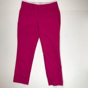 Banana Republic Martin Fit Hot Pink Cropped Pants